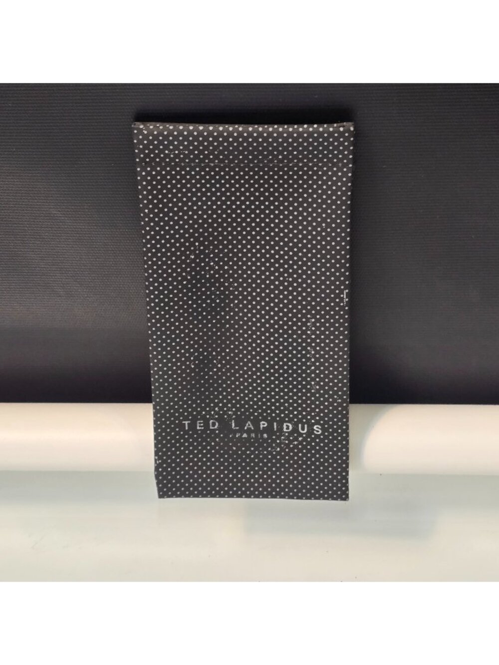 Ted Lapidus Paris Eyeglass Polka Dot Case Vintage 60s Soft Slip Shelf Wear